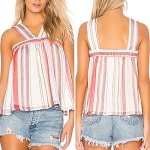 Jack by BB Dakota Julianna Umbrella Stripe Chiffon Tank, Size Small